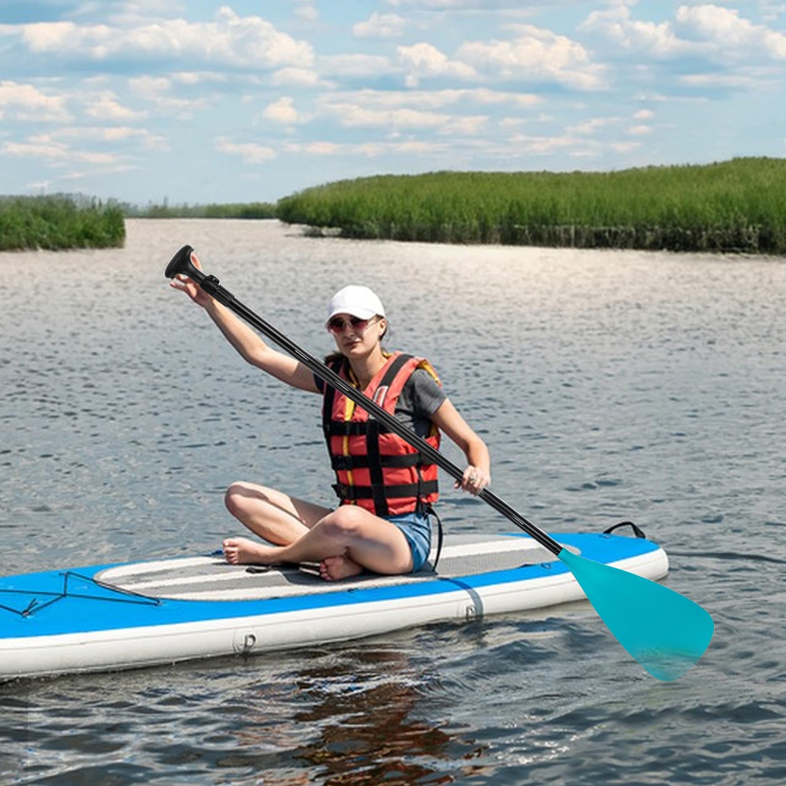 Pagaia Per Stand Up Paddle Surf Remi Portatili per Kayak Gonfiabile | per Canoa Rimovibili Portatili e Riutilizzabili per Principianti in Pesca Surf e Attività Marine all'Aperto Quotidiano