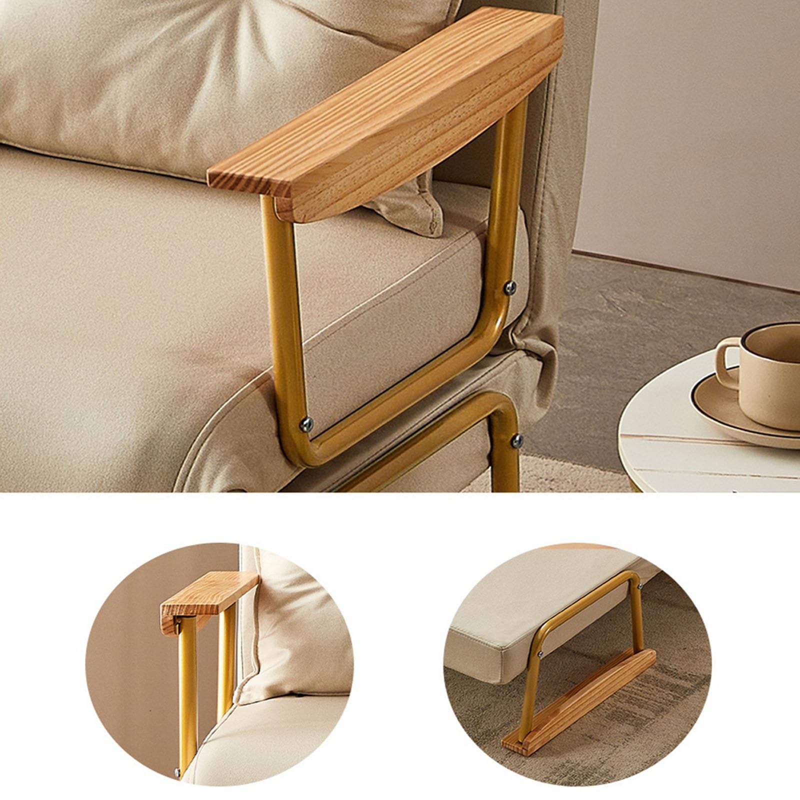 Składane krzesło do spania, rozkładana sofa do spania, regulowana sofa z funkcją spania, nowoczesne krzesło domowe ze sztucznej skóry do salonu/biura domowego/łóżka dla gości / mieszkania / loft na