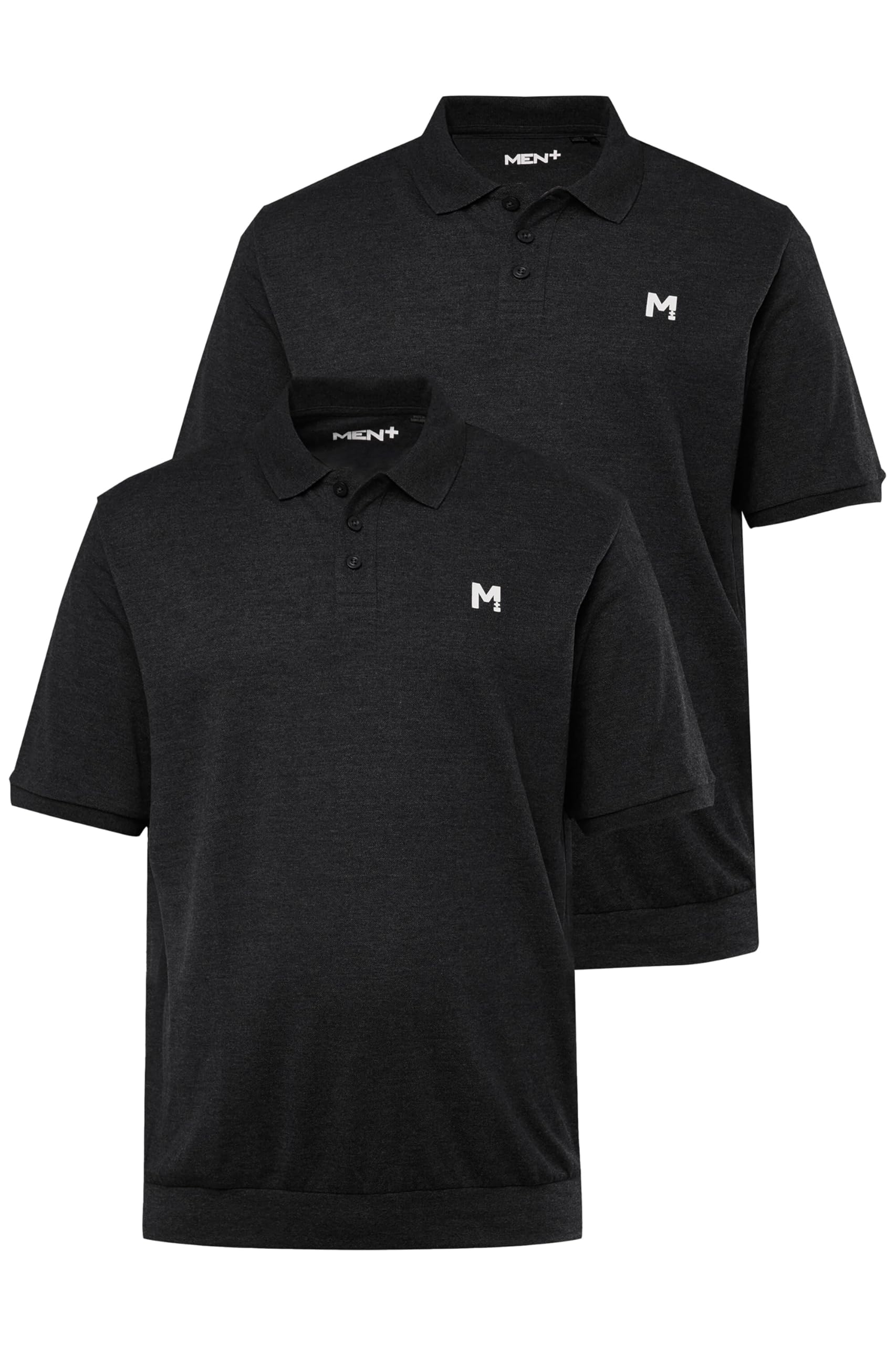 Men Plus Herren große Größen Übergrößen Menswear L-8XL Poloshirts, 2er-Pack, Bauchfit, Basic, Piqué, Halbarm 836266