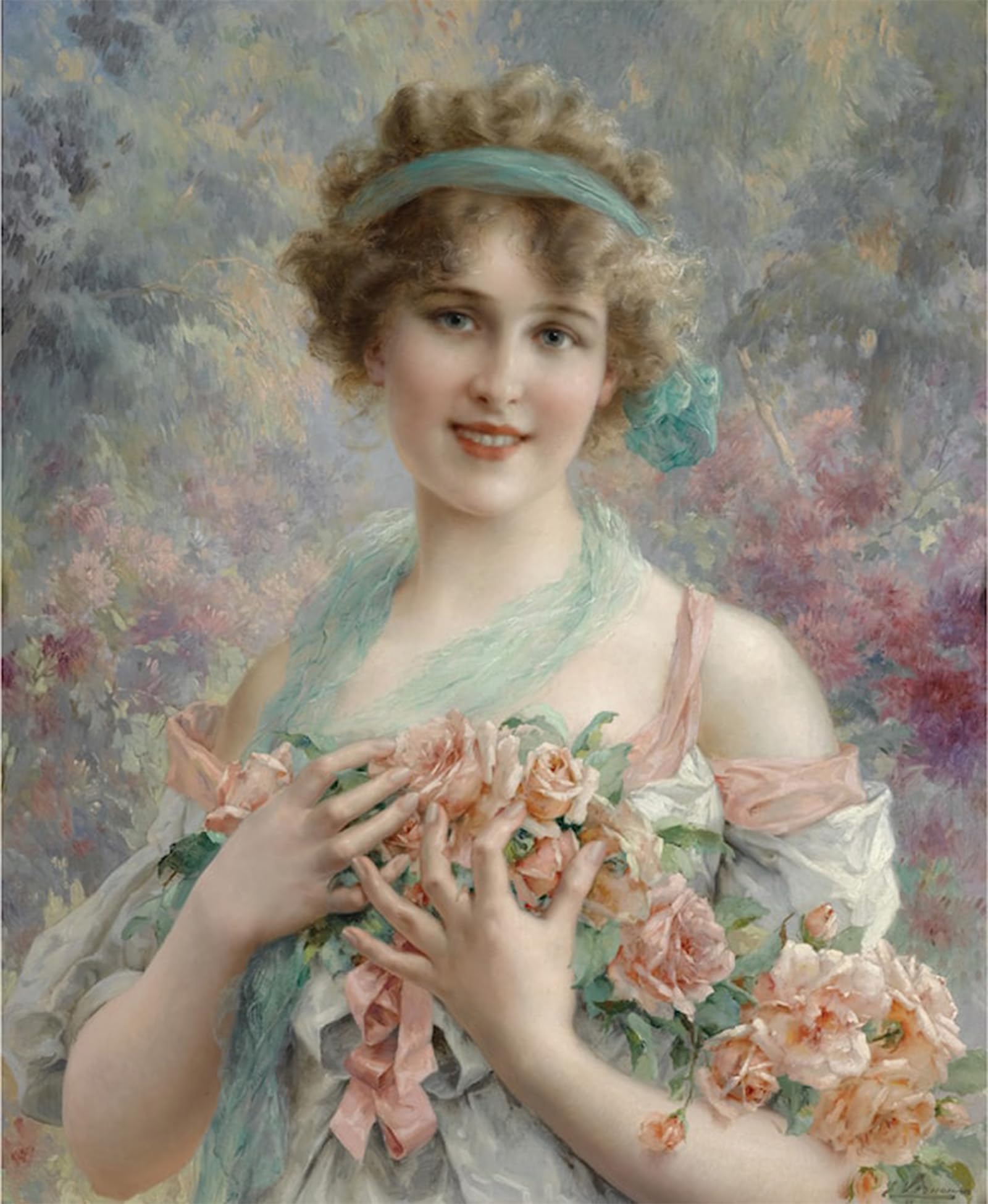 SERENDIPITP Aesthetic Poster Photo Wall Print Retro Picture Filleroses by Emile Vernon Modern Wall Artwork for Home Decor 60x90cm