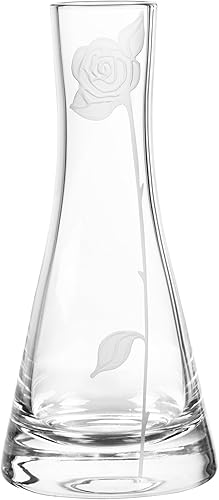 Jarrón rosa, 10 pulgadas, transparente