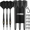 CyeeLife 18g Soft Tip Darts with Carrying case and 30 Extra Points,Professional Plastic Darts Set
