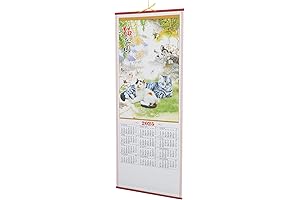 Chinese Wall Scroll Calendar 2025 Year of The Snake
