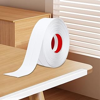 DGSL Wall Corner Protector, 0.78 in x 13 Ft Flexible Peel and Stick Molding Trim for Tile and Wall Edges, Furniture Protection and Decoration, White