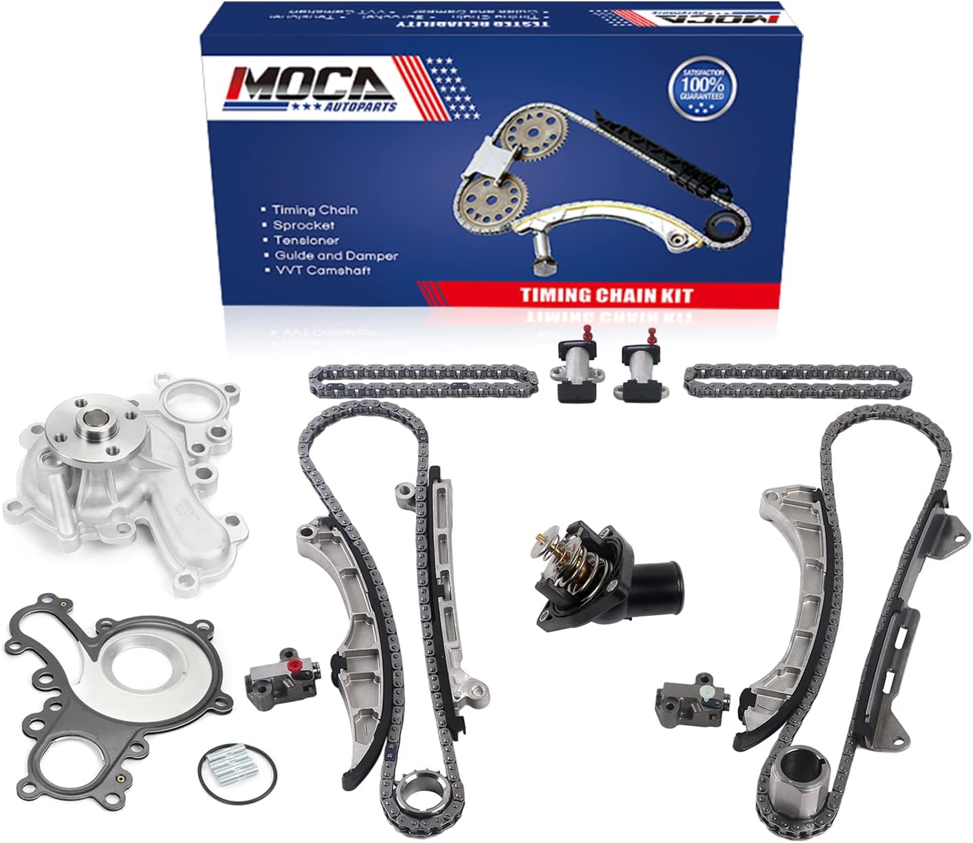 MOCA Timing Chain Kit Water Pump Thermostat Fit for Lexus