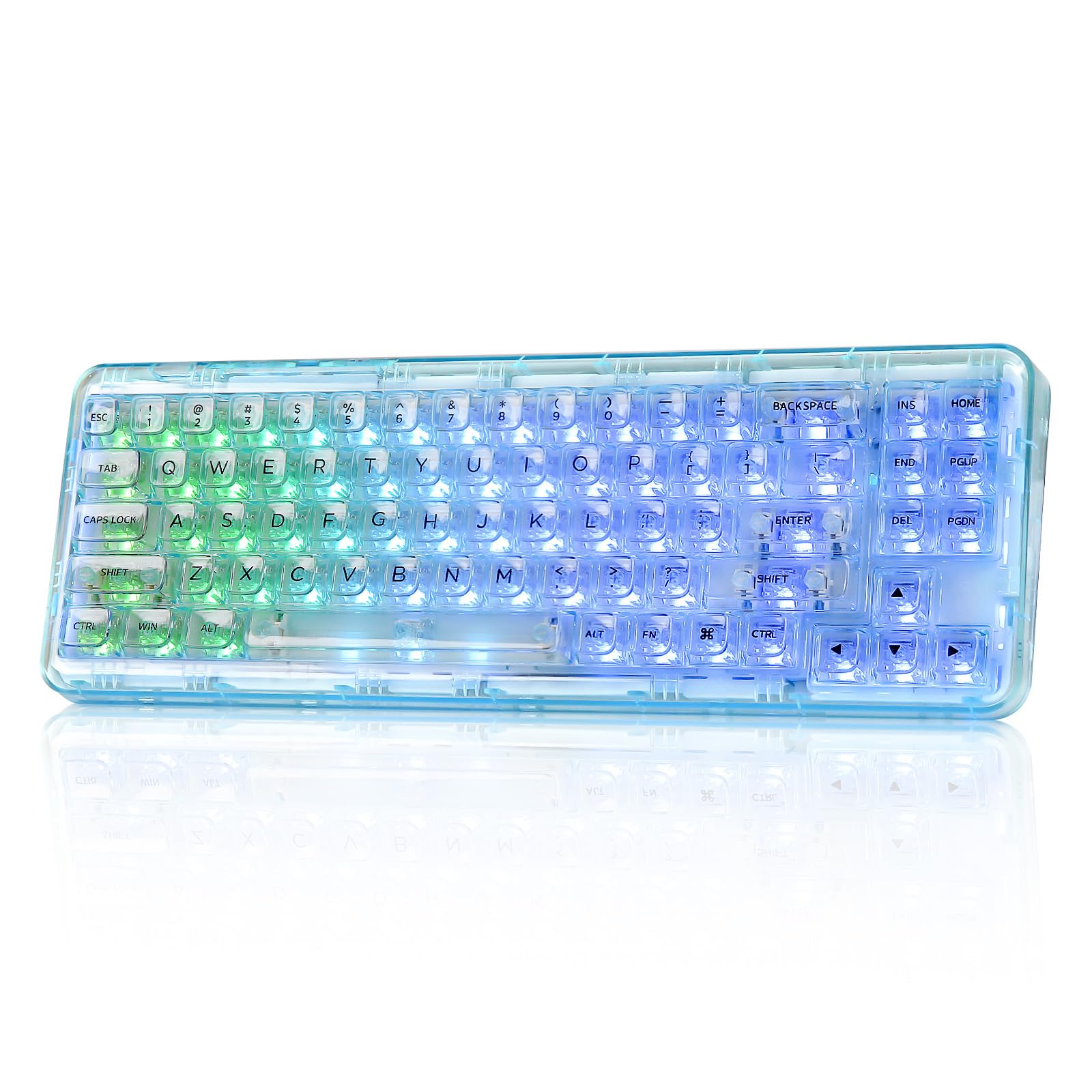 Clavier Mécanique Gamer YUNZII QL108 - Layout 100%, Touches Rondes Rétro, Rétroéclairage RGB, Hot-Swap, Panneau Métal - Switch Onyx Gray Tactile