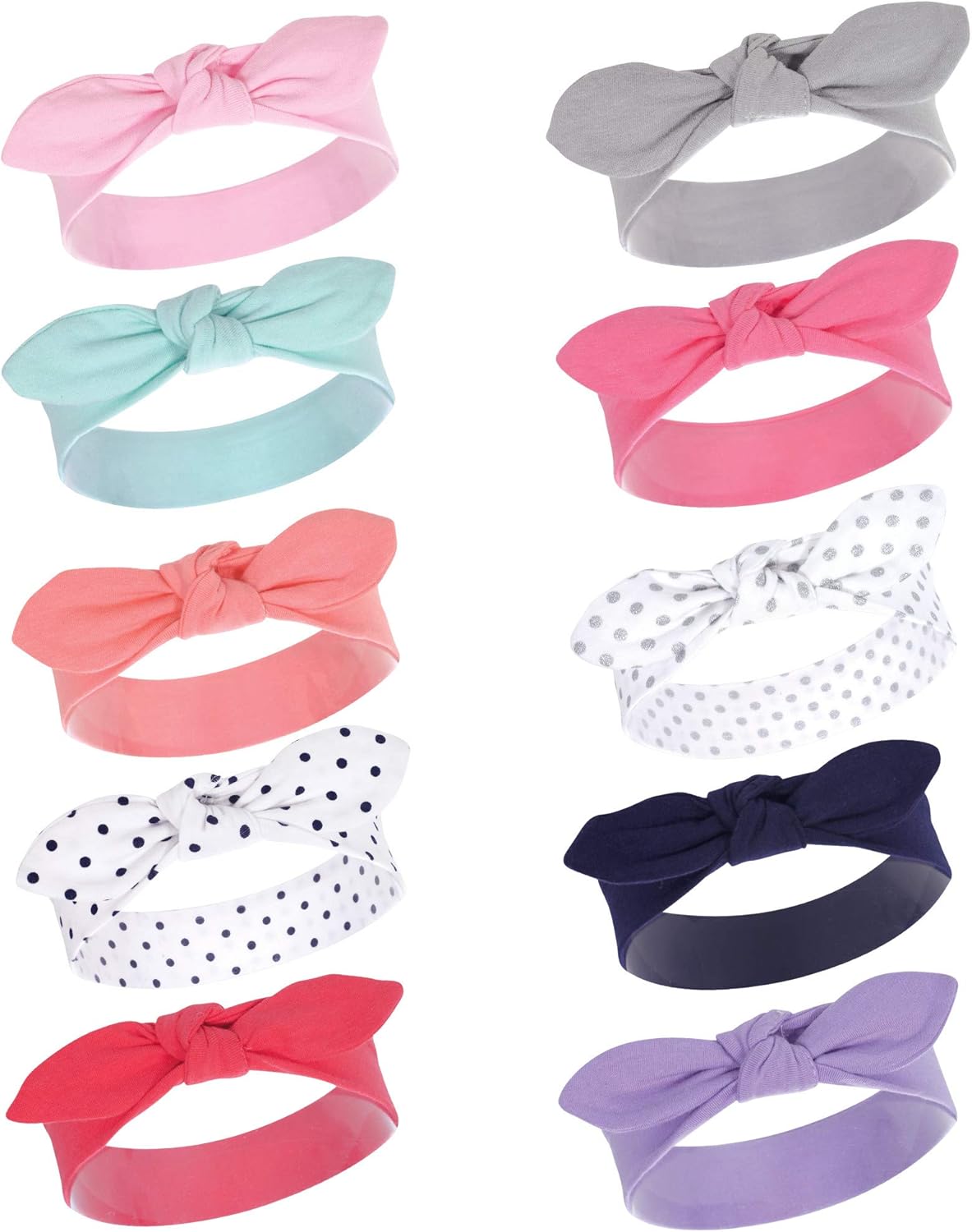 Hudson Baby Cotton and Synthetic Headbands, Size 0-24 Months