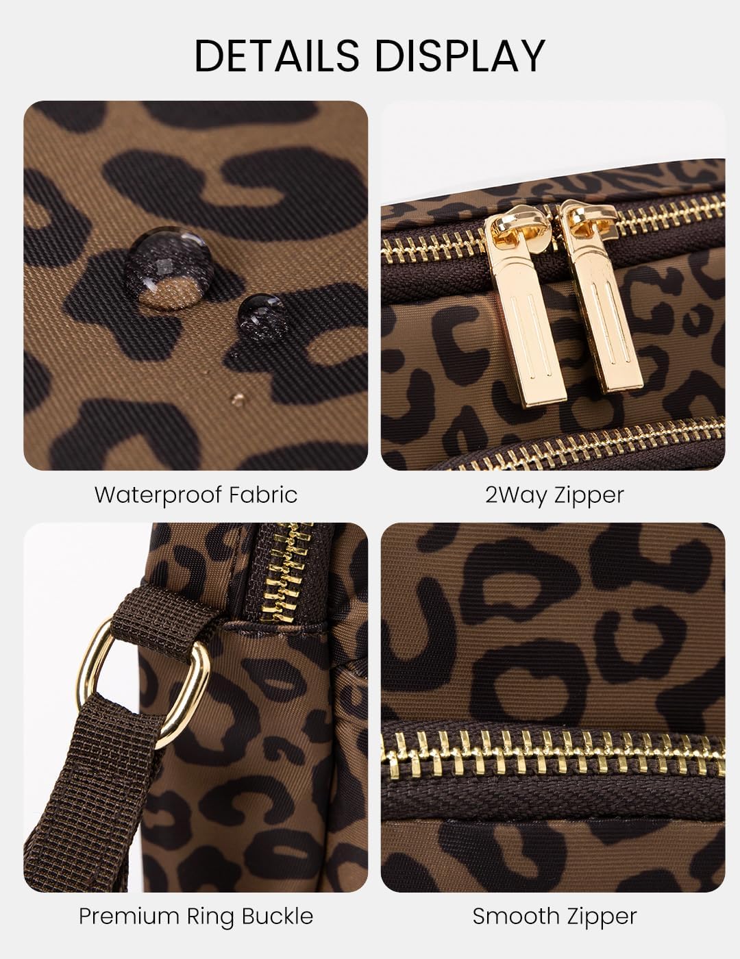 MEXS Everywhere Crossbody Bag 2L Metal Hardware, Casual Crossbody Bags for Women Travel Purse Shoulder Handbags Wallet