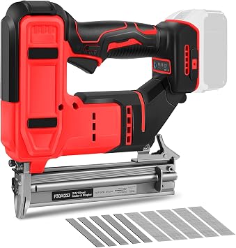 Cordless Brad Nailer Compatible with Milwaukee 18V Battery, 2 in 1 Electric Nail Gun Staple Gun with 1000 Nails/Staples, Battery Power Nail Gun for Trim Wood Crafting Home NO Battery