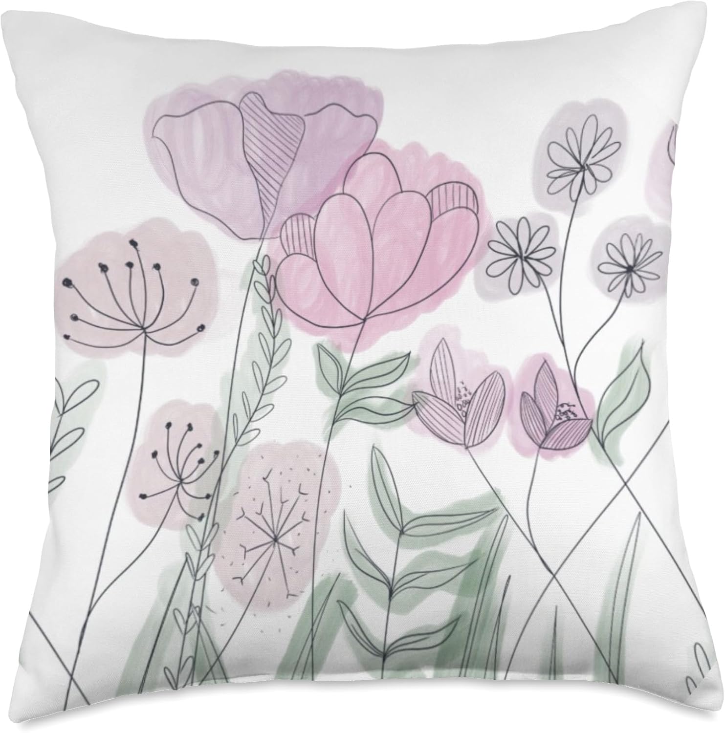 Minimal Purple Flower Boho Floral Cute Aesthetic Throw