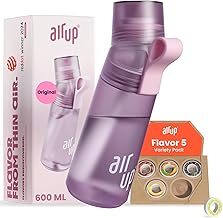air up® Borraccia Twist Pro originale starter set con cialde air up® in 5 gusti I Borraccia da 600ml con aromi senza zucchero I Lavabile in lavastoviglie, senza BPA I Colore viola