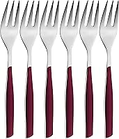 Vista 9 de Bugatti – Glamour 6 piezas Tenedor de postre ahumado negro