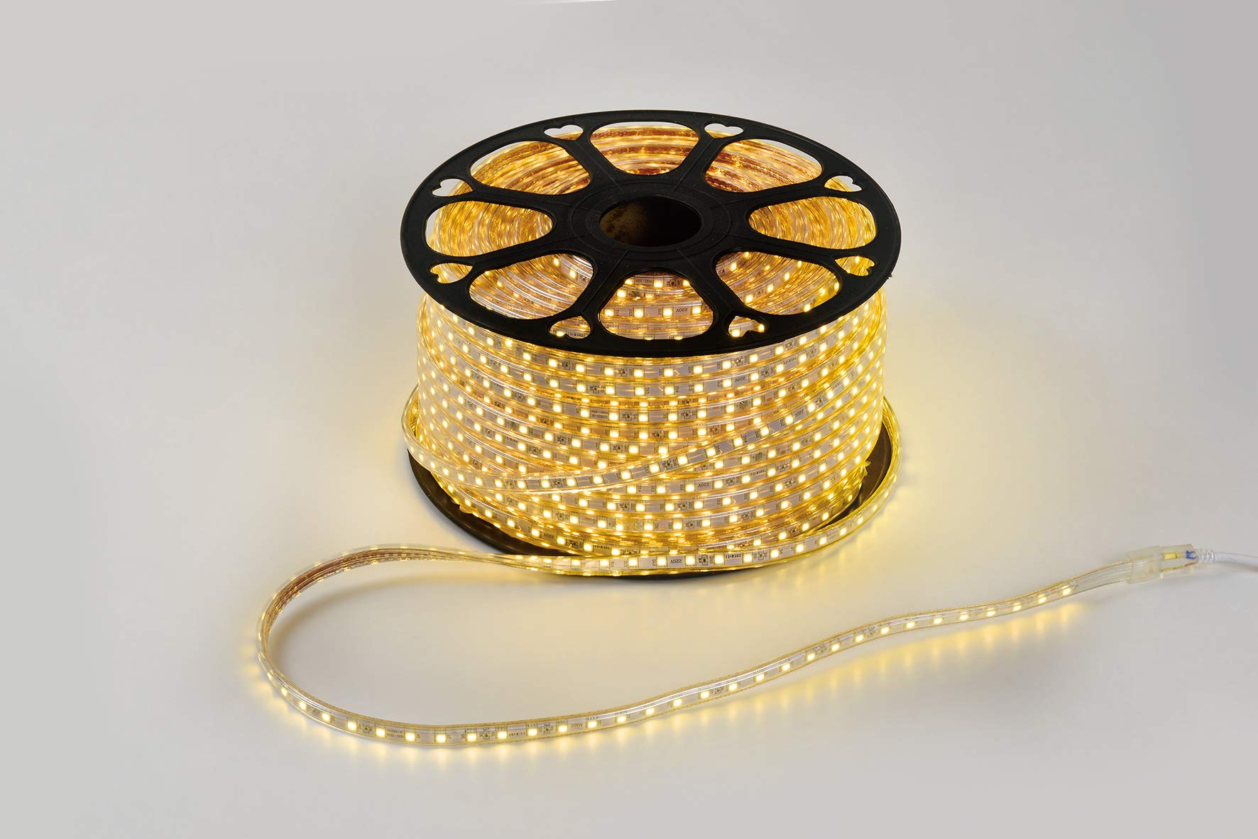 DeFacto - Tira flexible de luces LED RGB (50 m, 5050 con 24 botones, 60 ledes/m, con mando a distancia, IP65)