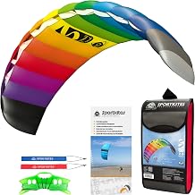 HQ Symphony Beach III 2.5 Stunt Kite, Rainbow, Dual Line Foil Sport Kite