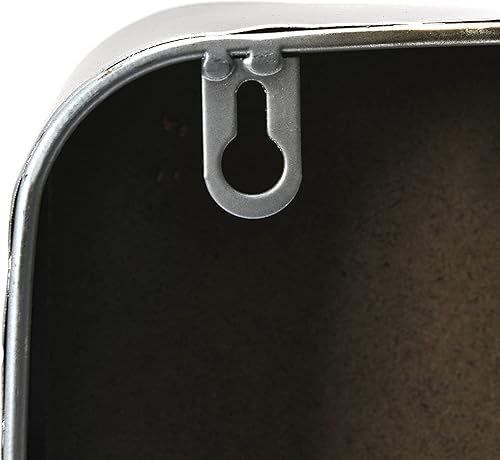 Miniatura 6 de Creative Co-Op Reloj colgante rectangular de metal con decoración de mango en la parte superior