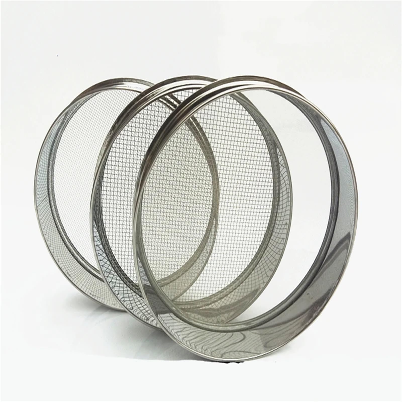 sito， Sito do mąki 1 szt. 4-500M okrągłe sito laboratoryjne ze stali nierdzewnej z otworem standardowym Shakers filtr kuchennej w proszku gleby(200 Mesh 80 Micron,25cm Diameter)