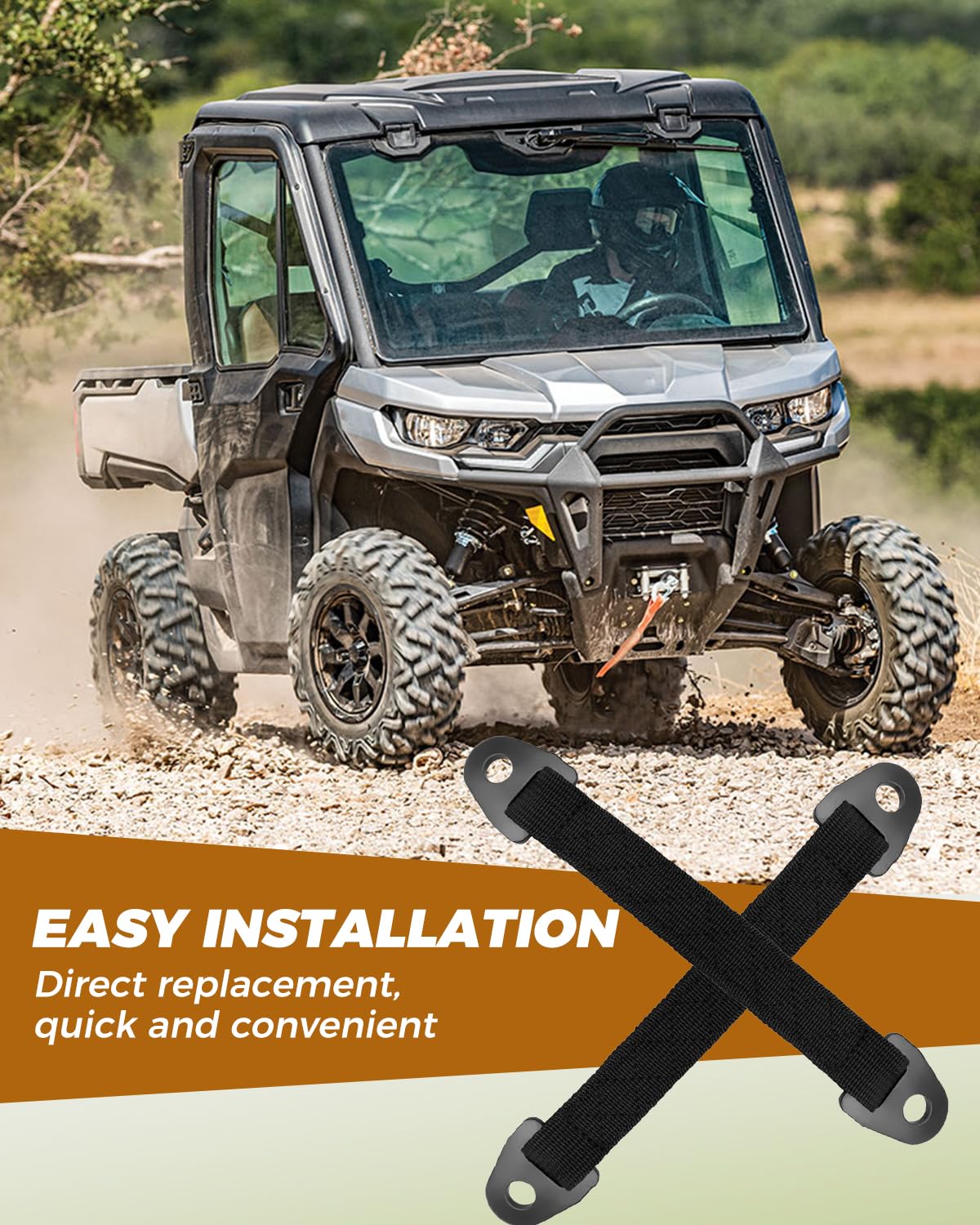 Heavy-Duty Door Limit Straps - Can-Am Defender -6