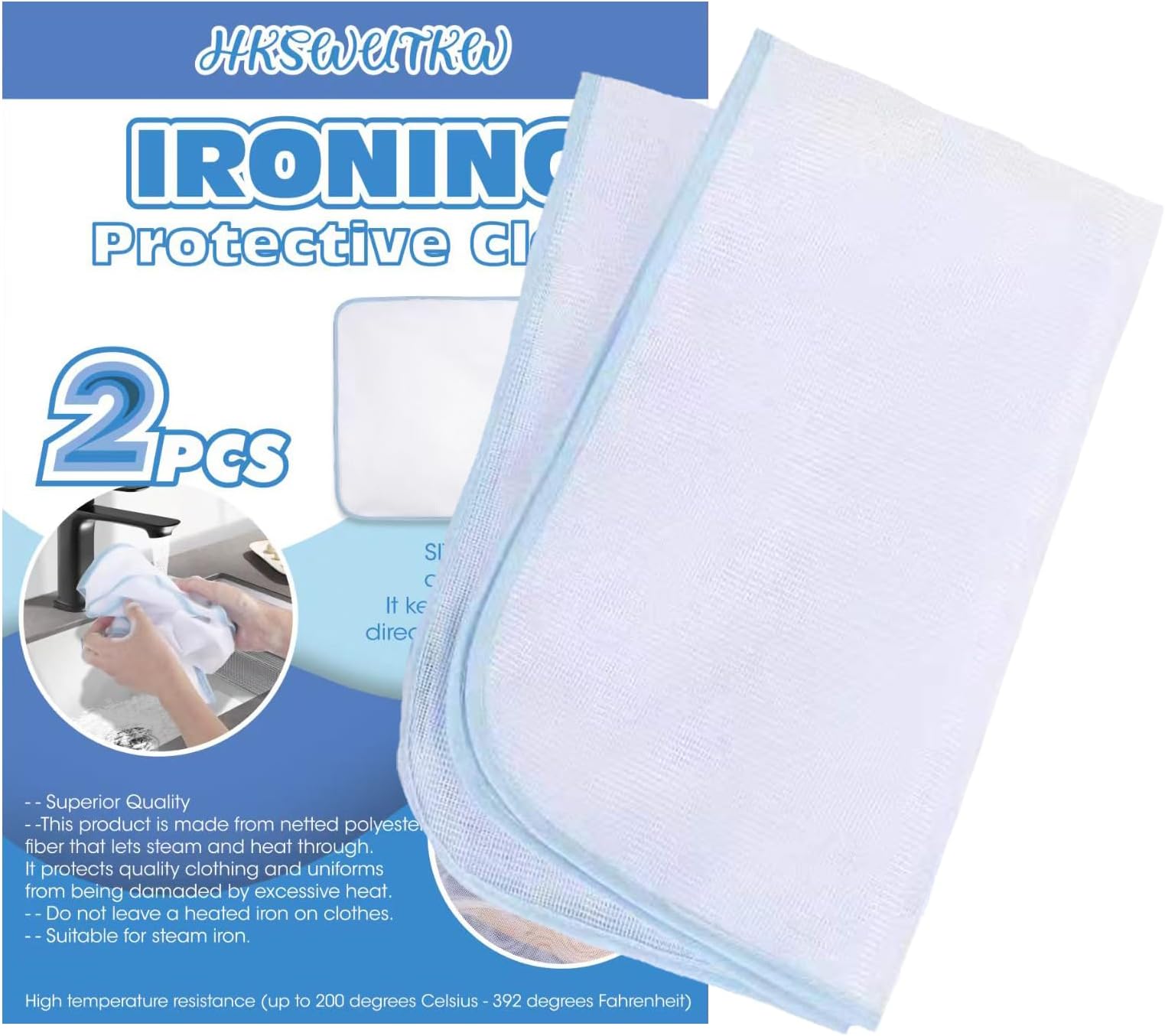 Protective Ironing Pressing Pad-Protective Scorch Saving Mesh Ironing Board Cover pad Iron Clothes Scorch Pressing Cloth (2-Pack)