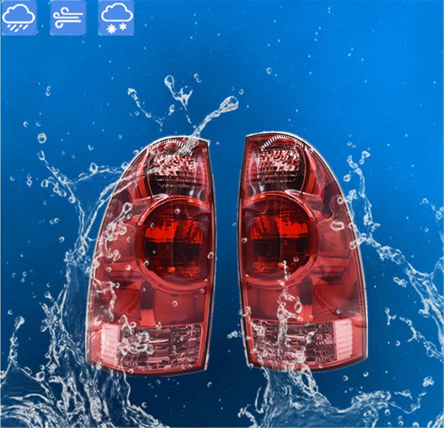 2-Pack LH+RH Tail Light Assembly Replacement for T-acoma 2005-2015 Driver and Passenger Side