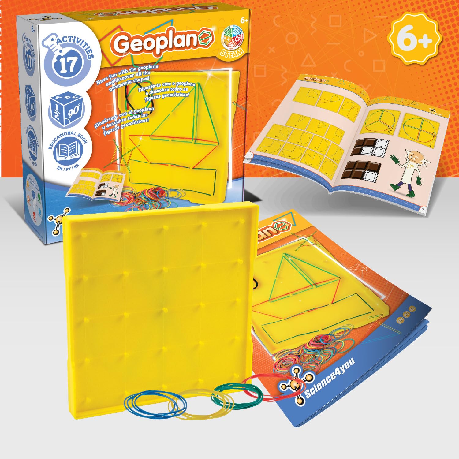 Image secondaire de Géoplane Science4you - Kit Éducatif de Géométrie pour Enfants 6+ Ans