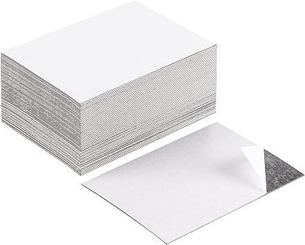 Magnetic Sheets with Adhesive for Wallet Size Pictures,2.5x3.5-80 Pack,Bulk Self Adhesive Backing,Create Picture Magnets for Refrigerator,Peel and Stick on,Decoration Your Home and Classroom