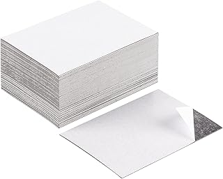 Magnetic Sheets with Adhesive for Wallet Size Pictures,2.5x3.5-80 Pack,Bulk Self Adhesive Backing,Create Picture Magnets for Refrigerator,Peel and Stick on,Decoration Your Home and Classroom