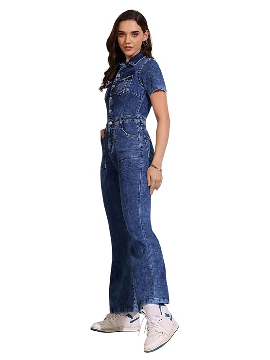 Buy Dolce Crudo Women's Flared High Rise Regular Stretchable Denim