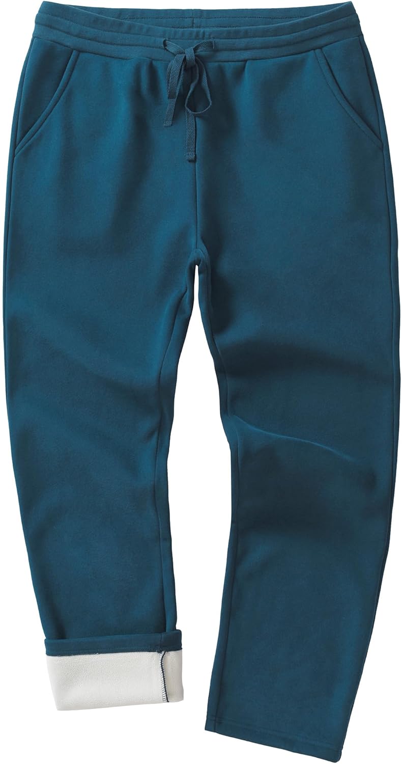 Weintee Women's Petite Fleece Sweatpants Warm Pants for Winter