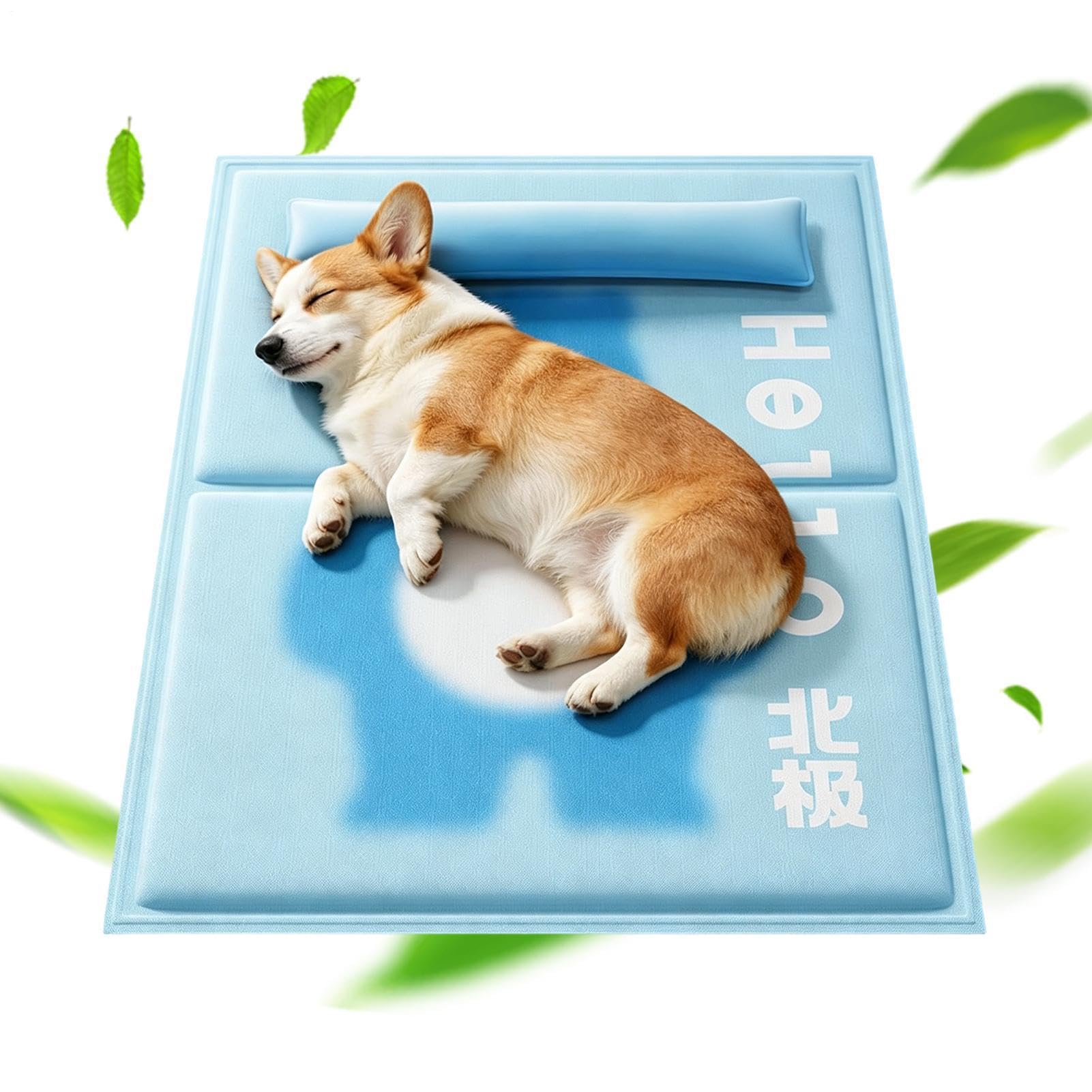 Generico Tappetino rinfrescante canino Impermeabile Con Cuscino Collo | Materassino rinfrescante per animali Cuccioli Piccoli Grandi Trasportino Divano Cuccia Casa