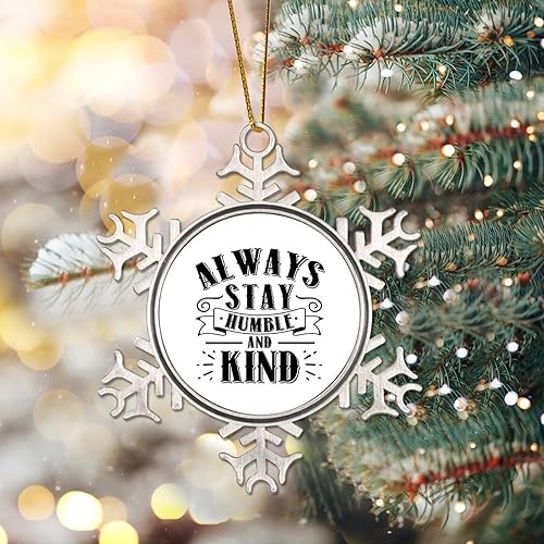 Miniatura 2 de Adornos decorativos de Navidad de metal con copo de nieve de 3 pulgadas adorno de recuerdo de Navidad regalo inspirador adornos colgantes para