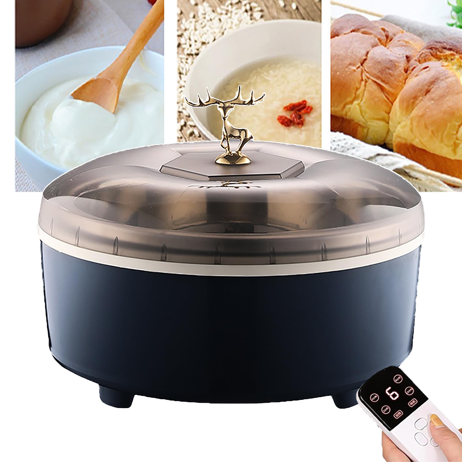 Máquina Fermentación Multifuncional 5 litros, Pantalla LCD, Temperatura Constante 360 ​​℃/Temperatura Ajustable 28-65 ℃ + Tanque Interior Acero Inoxidable 304, Utilizado Fermentación,A
