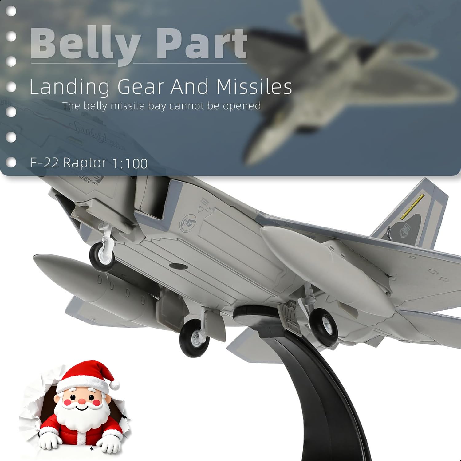 Amazon.com: SEBUNAS 1/100 Scale F-22 Raptor Fighter Jet Model USAF