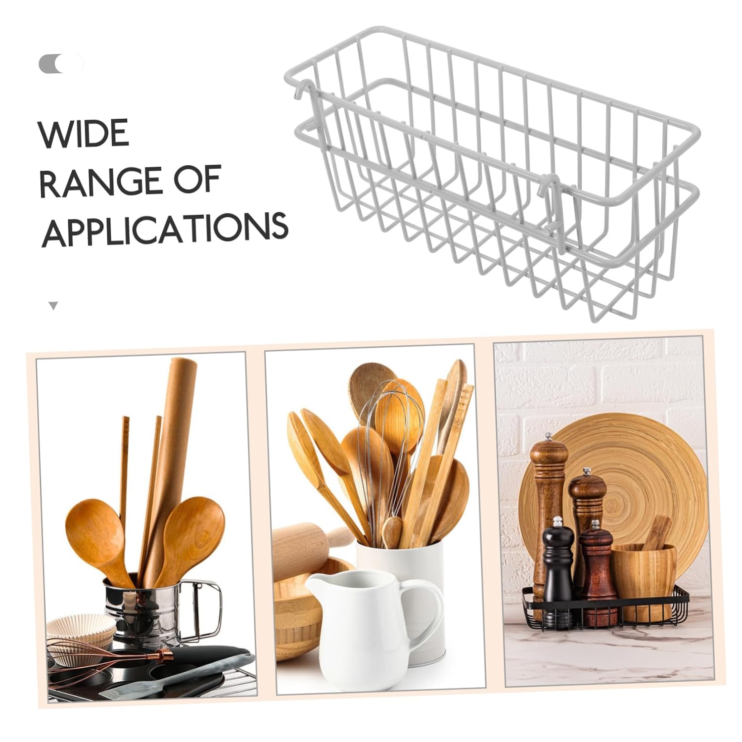 DECHOUS Pegboard Wall Organizer Baskets Sturdy Storage for Kitchen Workshop Versatile Wall-Mounted Bins Ample Capacity Stylish Functional Design