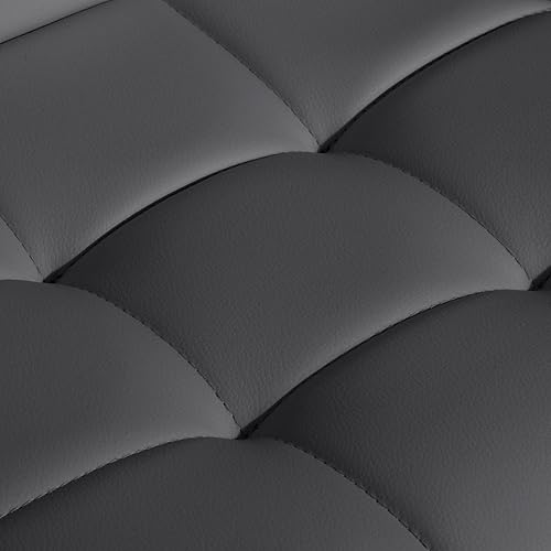 Miniatura 163 de Yaheetech Juego de 2 taburetes de bar ajustables de piel sintética, taburetes de mostrador modernos con respaldo y reposapiés, taburetes de bar