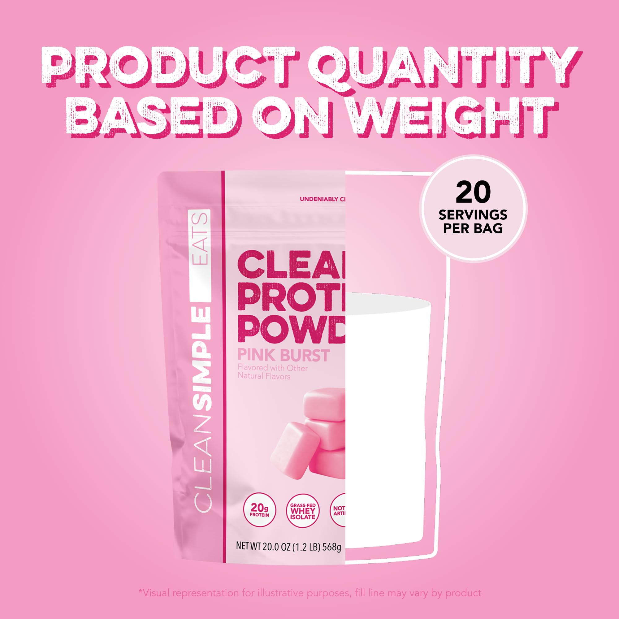 Clean Simple Eats Clear Protein Drink, Pink Burst, 20 Servings — Amazon image 9