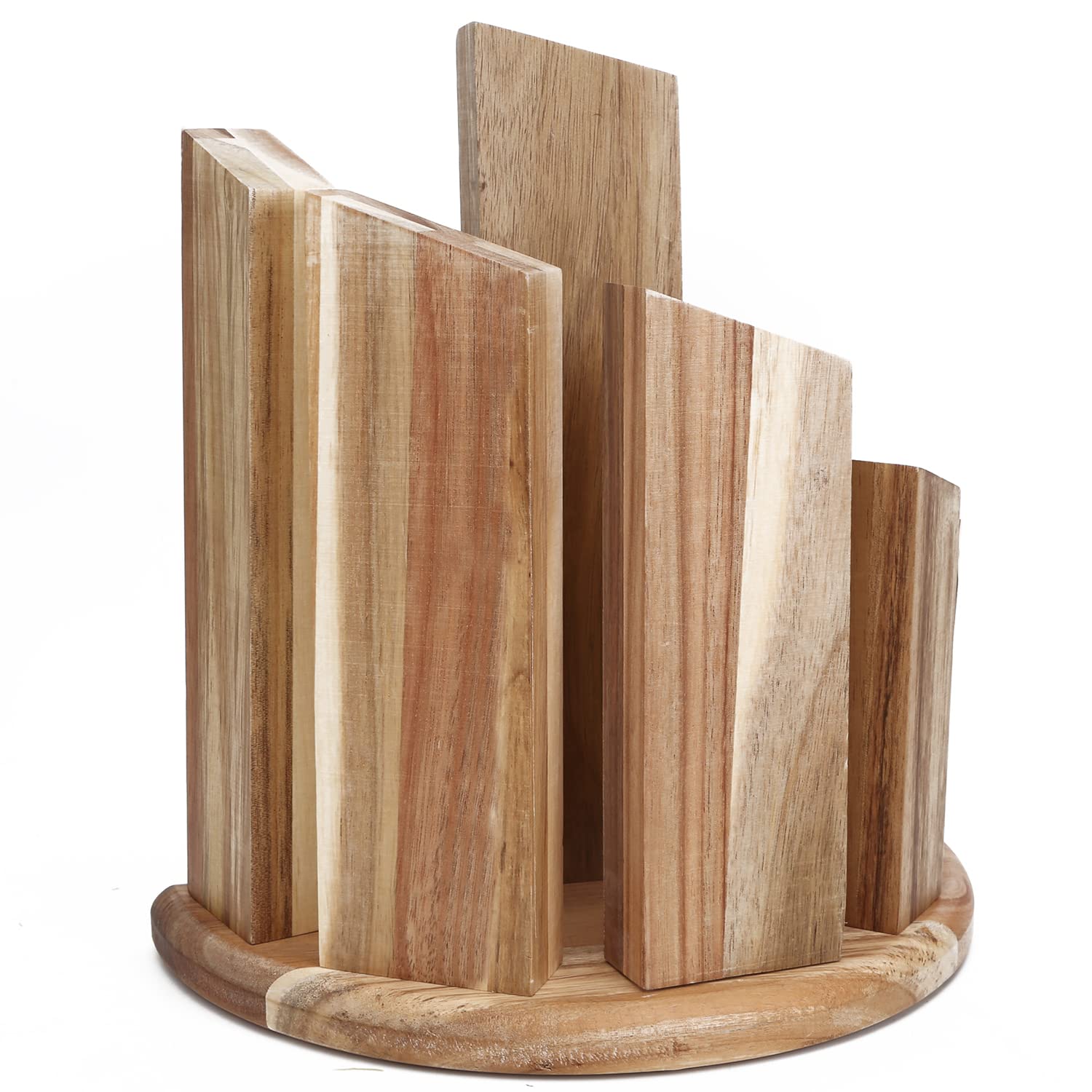 Uniharpa Wooden Semi-circular 360° Magnetic Knife Block Holder Rack Magnetic Stands with Strong Enhanced Magnet & Anti Slip Feet