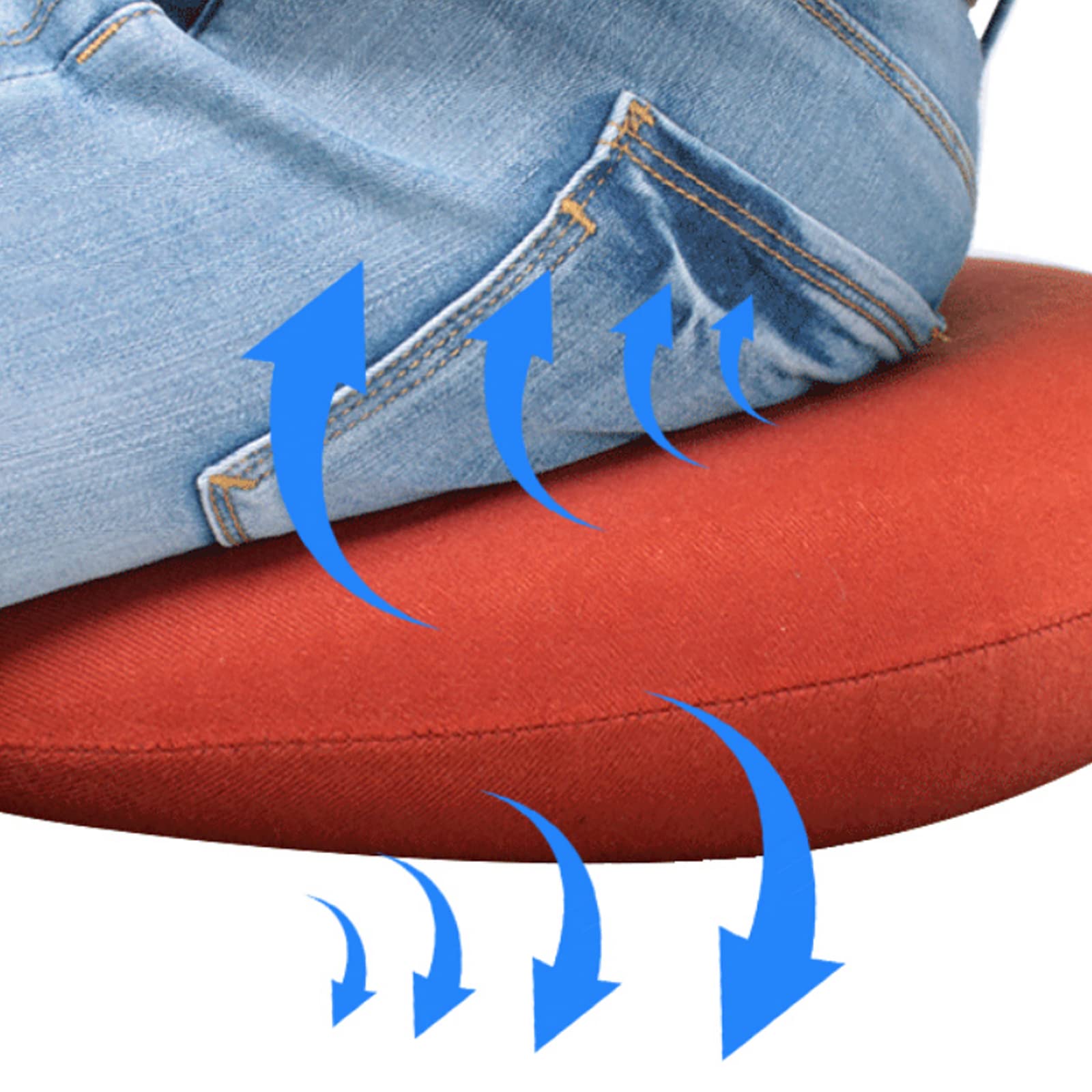 NEFSO Donut-Kissen, aufblasbares Donut-Kissen für Steißbeinschmerzen, Hämorrhoiden-Sitzkissen, Anti-Dekubitus-Kissen für ältere Patienten in der Schwangerschaft,Orange (Orange)