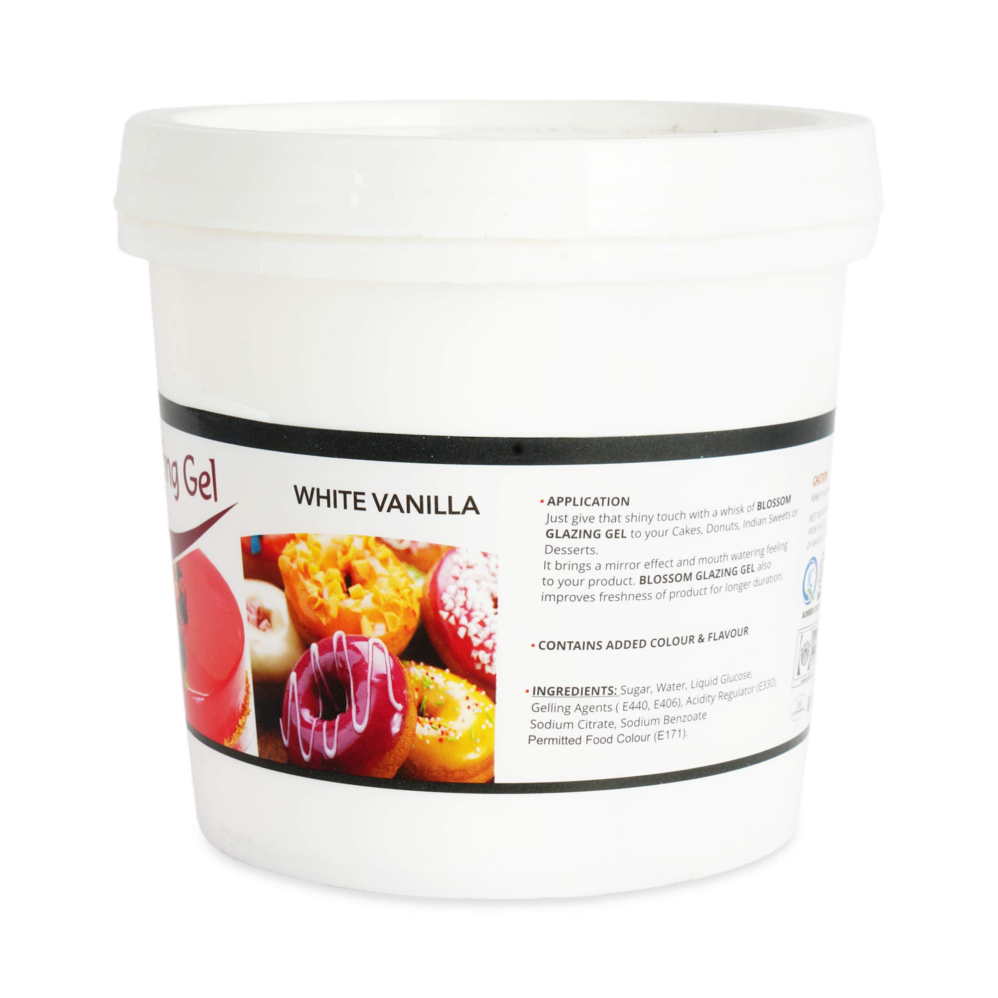 BLOSSOM Edible Glazing Gel for Cake & Desserts Toppings Decoration- White Vanilla, 1 kg - Image 3 thumbnail
