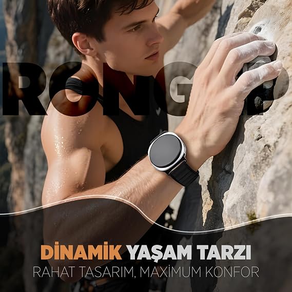Rongep [Travel Loop] Samsung Galaxy Watch 9/8 44mm/40mm/Classic 46mm ile Uyumlu Kordon Rahat Kumaş Samsung Watch 9 44mm Kordonu Terletmeyen Konforlu Tasarım Galaxy Watch 9 Kordon