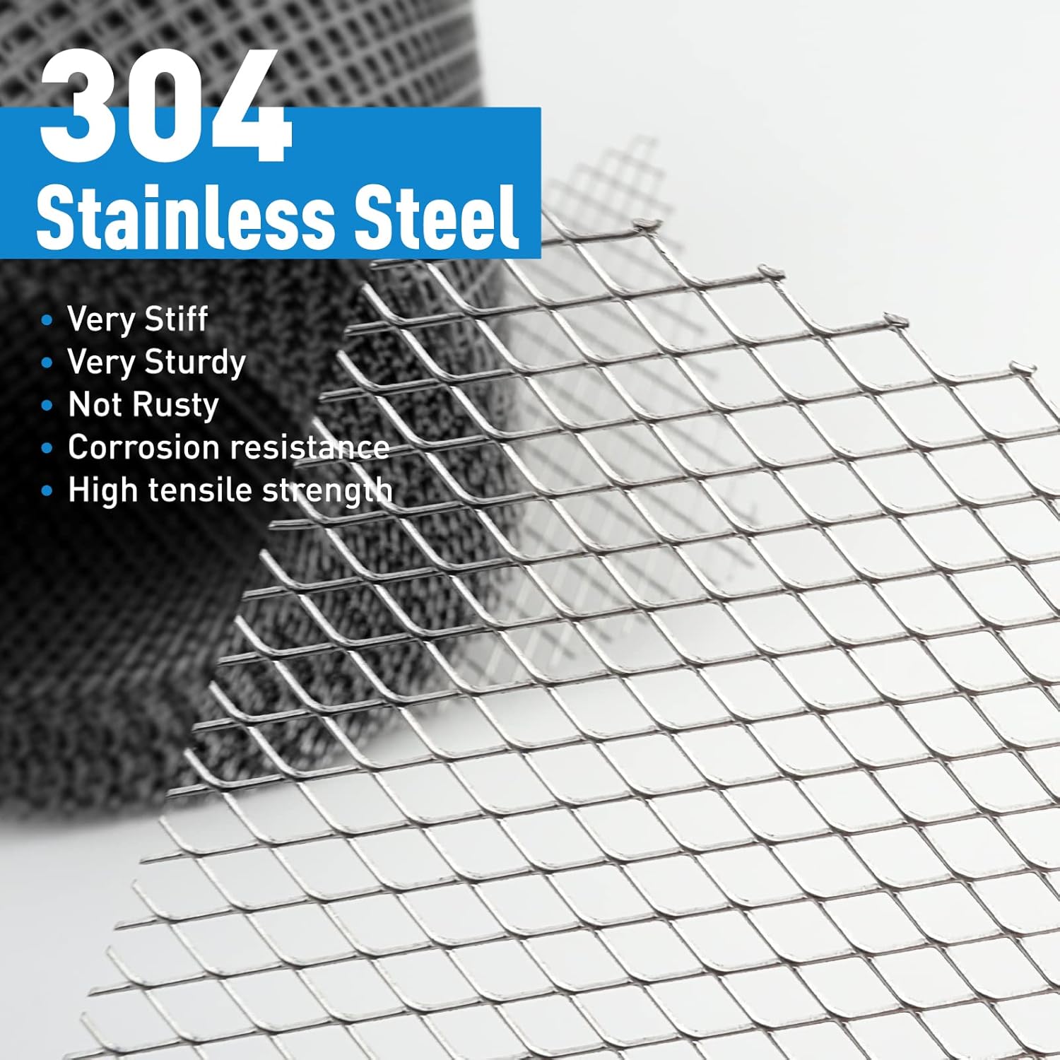 Gutter Guard 5 inch, 304 Stainless Steel Gutter Sceen Mesh Roll, Leaf Filter Gutter Protection, Leaf Guards for Leaves, Branches, Debris, 40 Feet