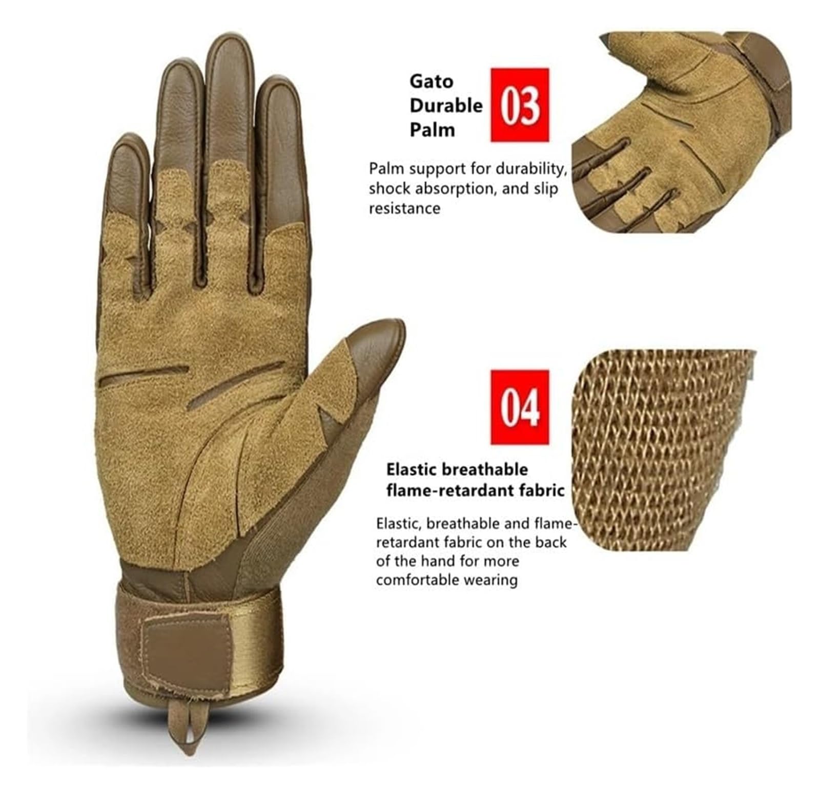 Guantes de Moto Unisex de Dedos completos - Térmicos de Cuero for Motocross, MTB, conducción (Verano, Invierno, frío, Ciclismo)
