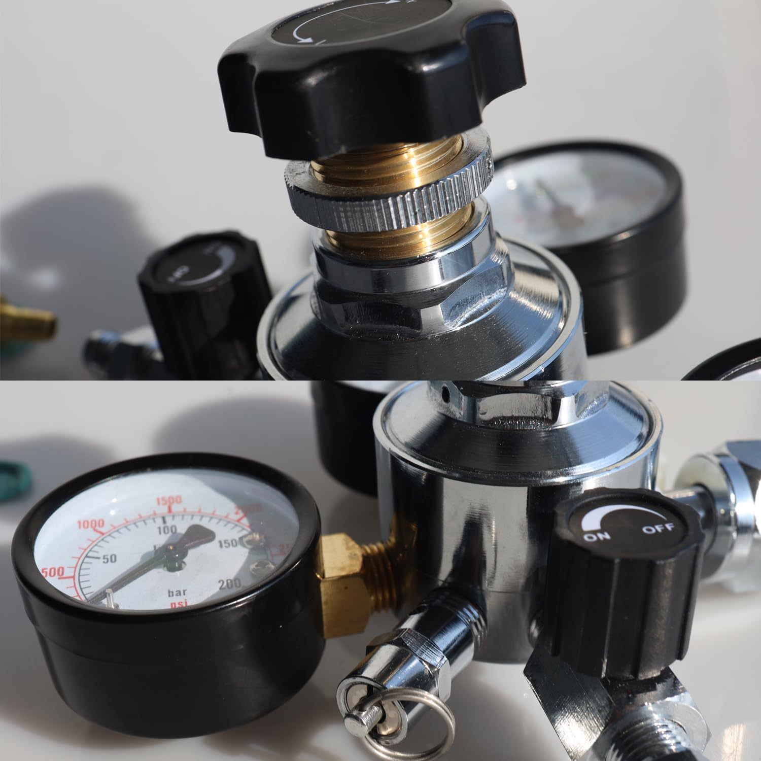 Regulador de Presión CO2,Doble Manómetro W21.8,para Máquina de Cerveza,Elaboración de Cerveza, Dispensador de Cerveza