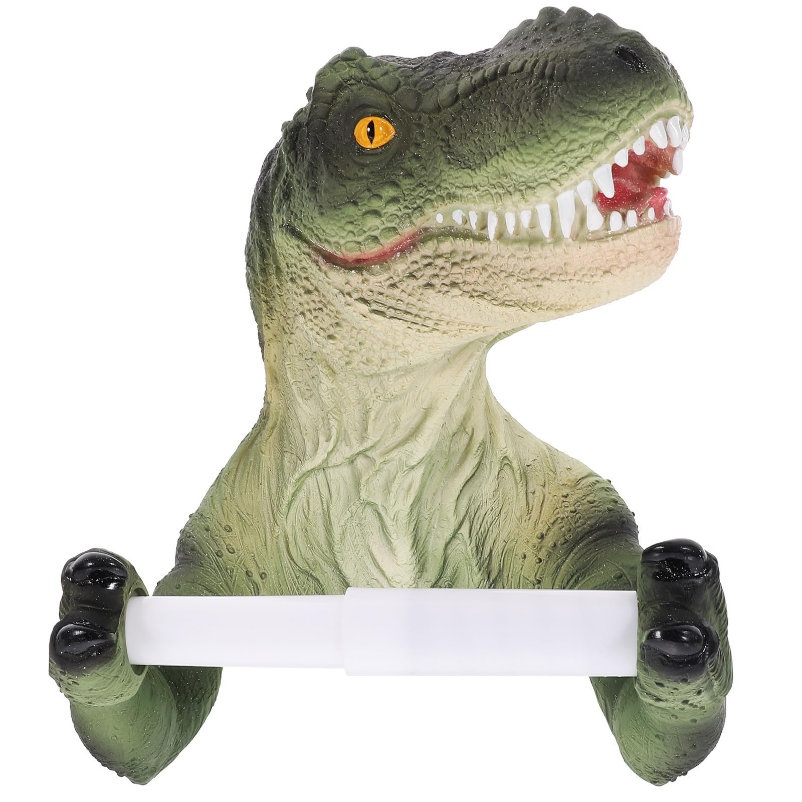 Toilettenpapierhalter mit Klebefläche Dinosaurier aus Kunstharz