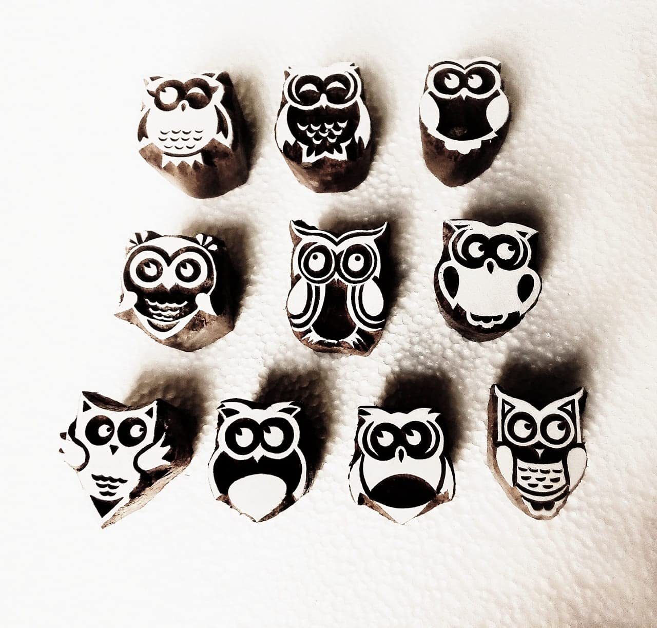 P.S.WOODEN BLOCKS STAMPS Owl Designs Set of 10 Pieces (Size 1 inch) Wooden Printing Block (B08527W26Q) Amazon Price History, Amazon Price Tracker