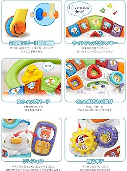 手押し車 Amazon.co.jp: Vtech Sit-to-Stand ヴィテック 知恵玩具 英語 色