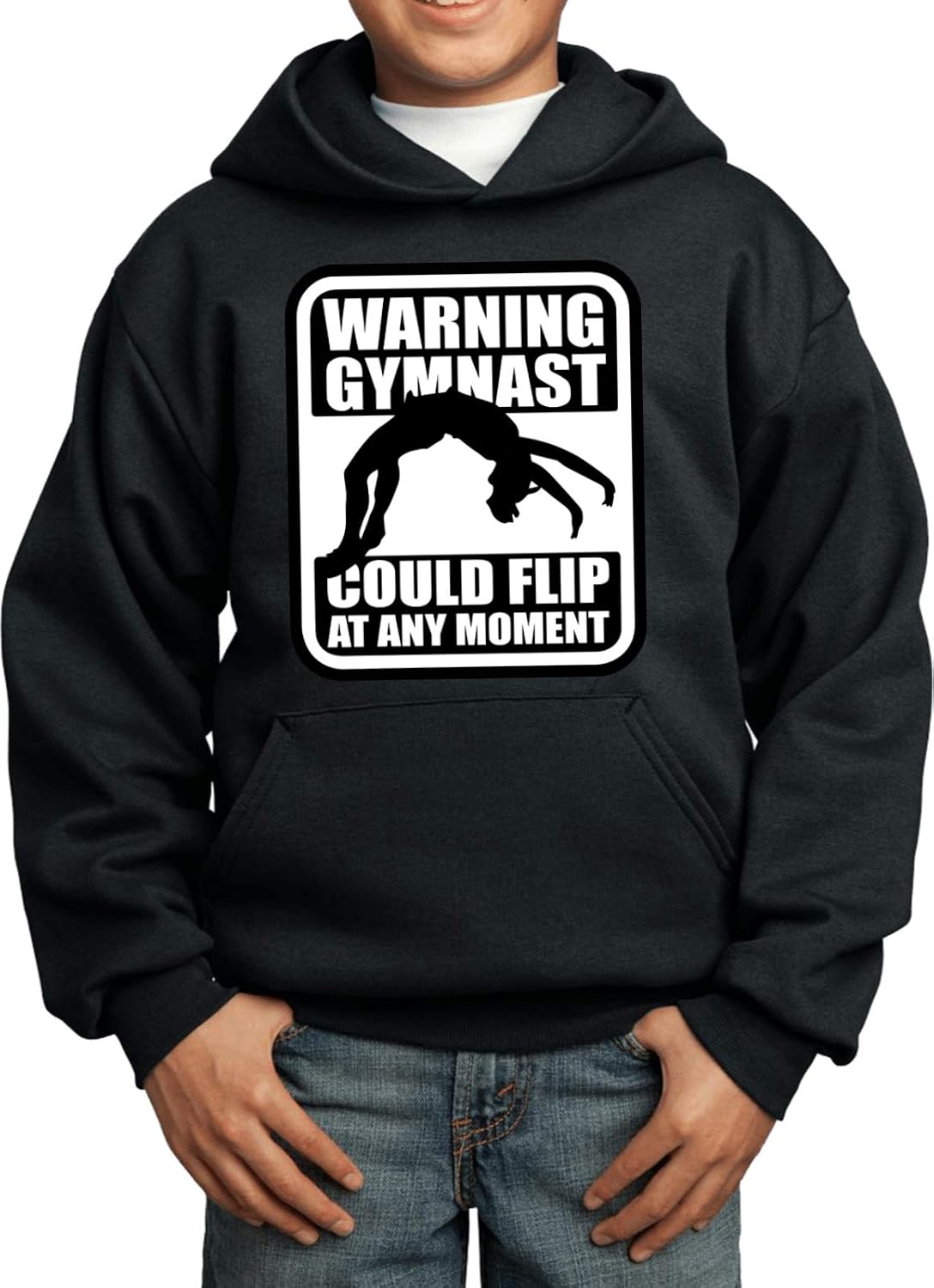 Buy Cool Shirts Kids Gymnastics Hoodie Warning Gymnast