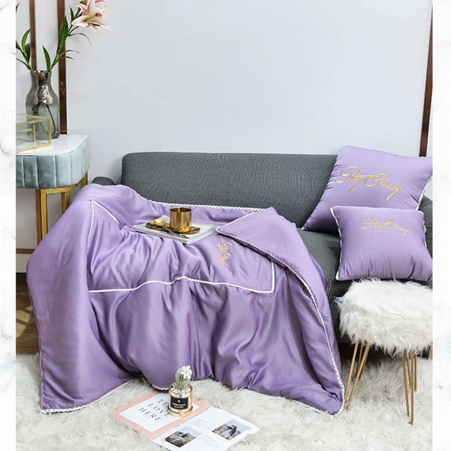 Yves Saint Laurent 綿毛布 2枚セット Yves saint Laurent イヴサン