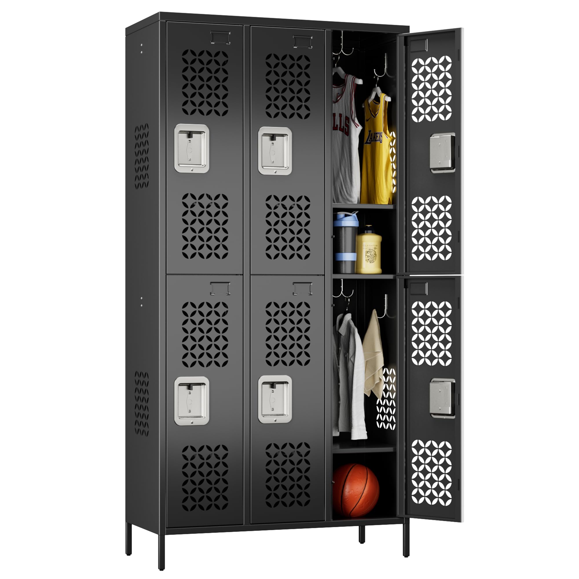 Amazon.com: Aobabo 6 Door Metal Employee Lockers,72 in,Black