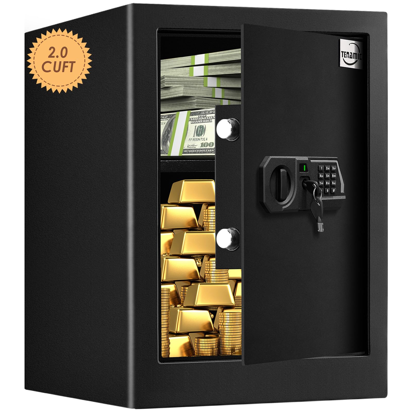 Tenamic Fireproof Safe Box 2.0 Cuft Electronic Digital Security Box