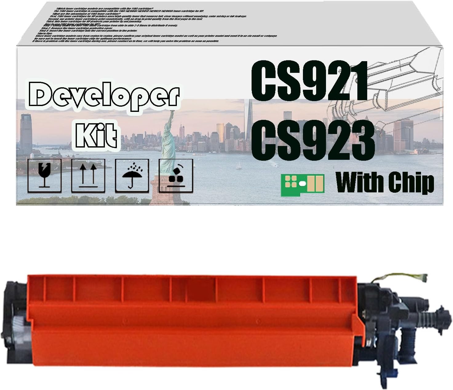 CS921 CS923 Developer Kit, Compatible for Lexmark CS921 CS923 CX920 CX921 CX922 CX923 CX924 Printers【High Print Volume with Chip】 Black*1